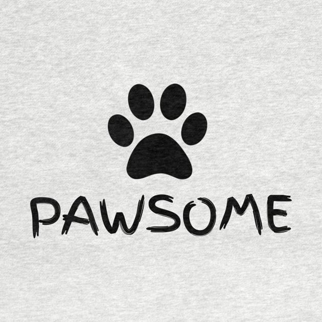 COOL PAWSOME PAW PRINT DESIGN DOG CAT PET LOVERS by CreativeLimes